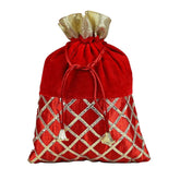 Traditional India Potli, Women Handbag, Handmade Pouch, Diwali Gift, Clutch Purse, Wedding Favours, Pouches With Gota Work, Party Favours